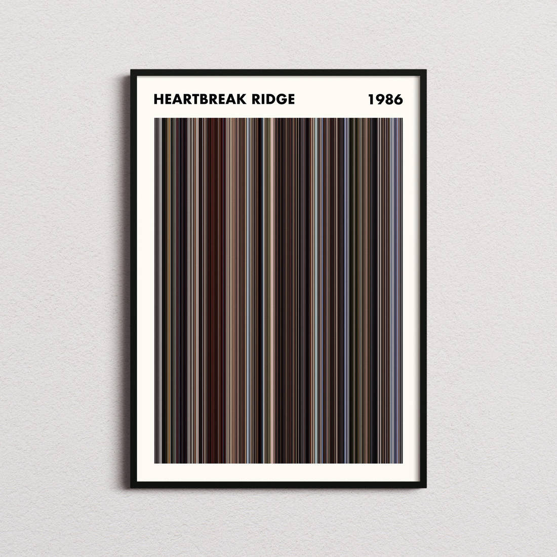 Heartbreak Ridge Movie Barcode Poster - Simplified