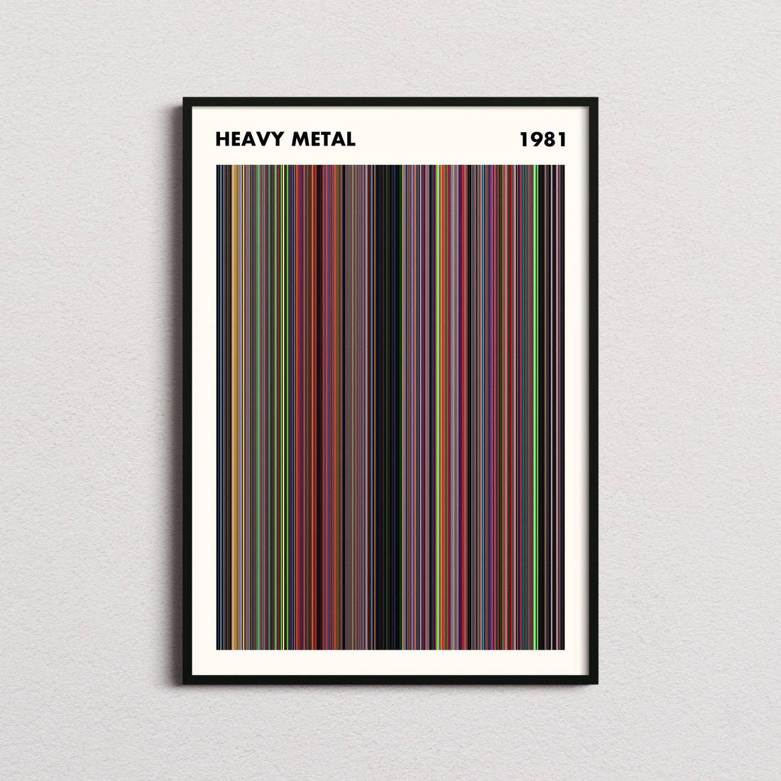 Heavy Metal Movie Barcode Poster - Simplified