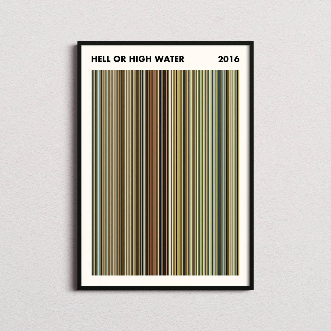 Hell or High Water Movie Barcode Poster - Simplified