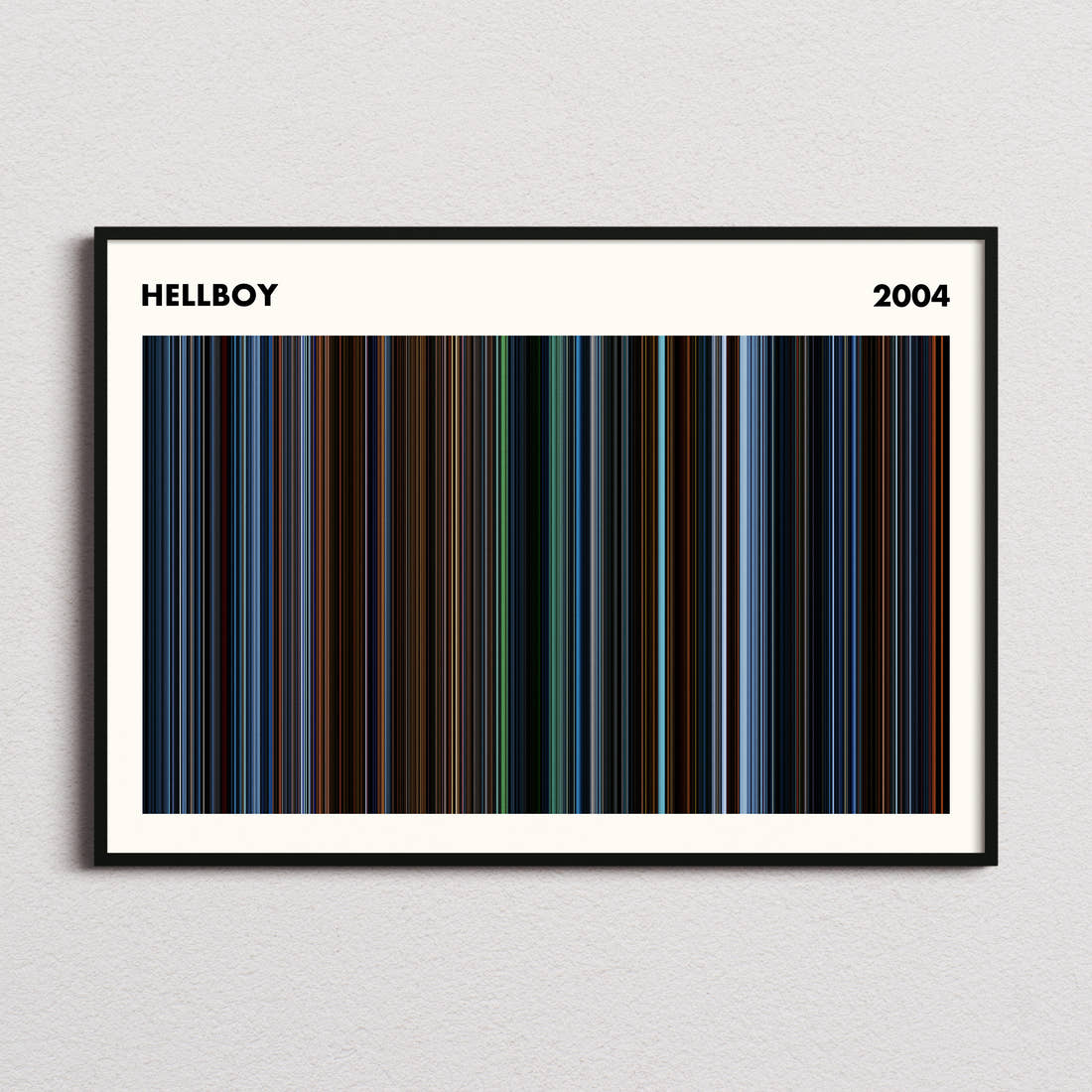 Hellboy Movie Barcode Poster - Simplified