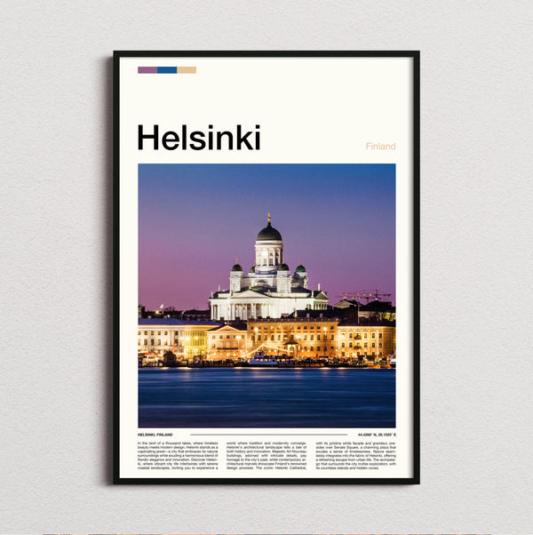 Helsinki - Cathedral At Night - Travel Print