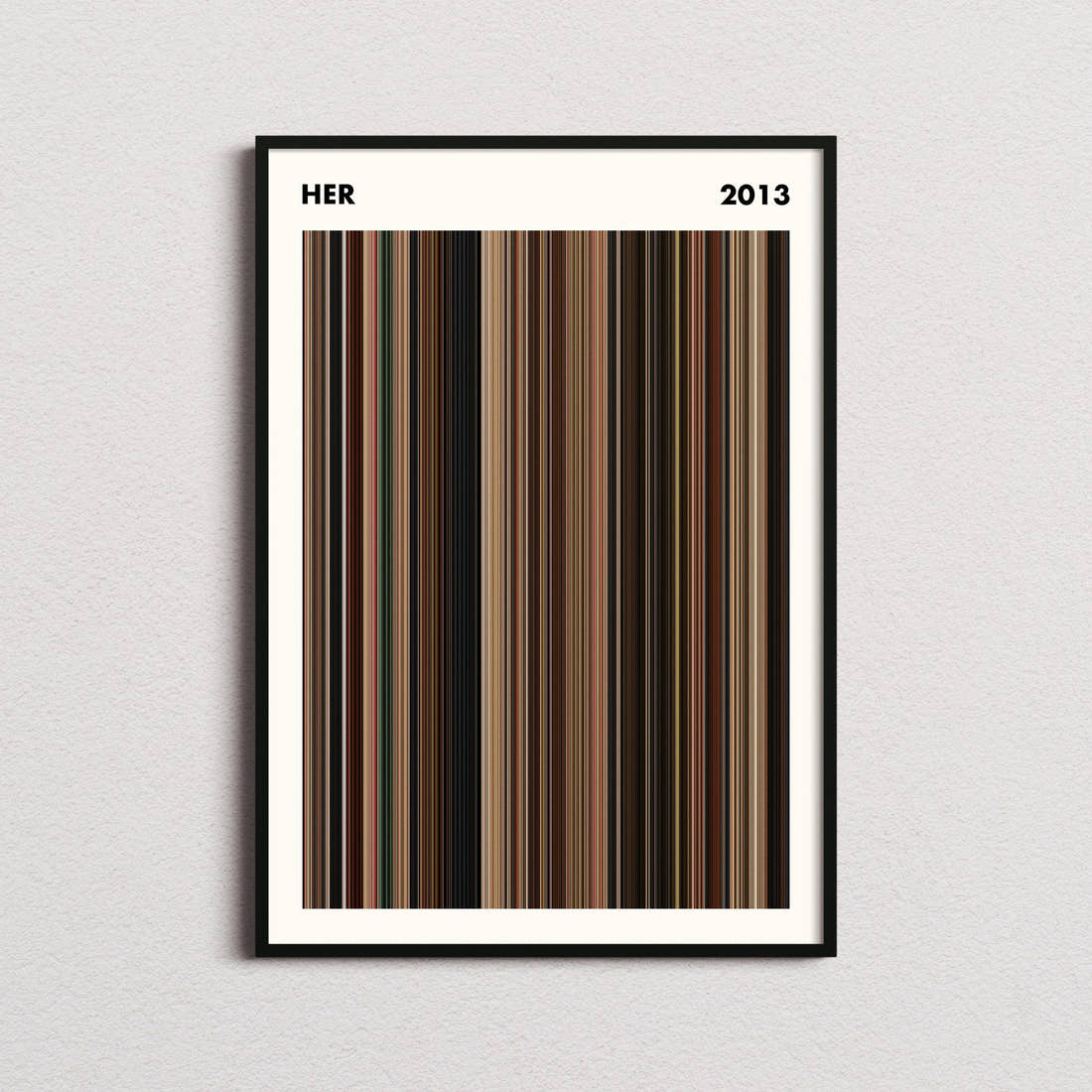 Her Movie Barcode Poster - Simplified