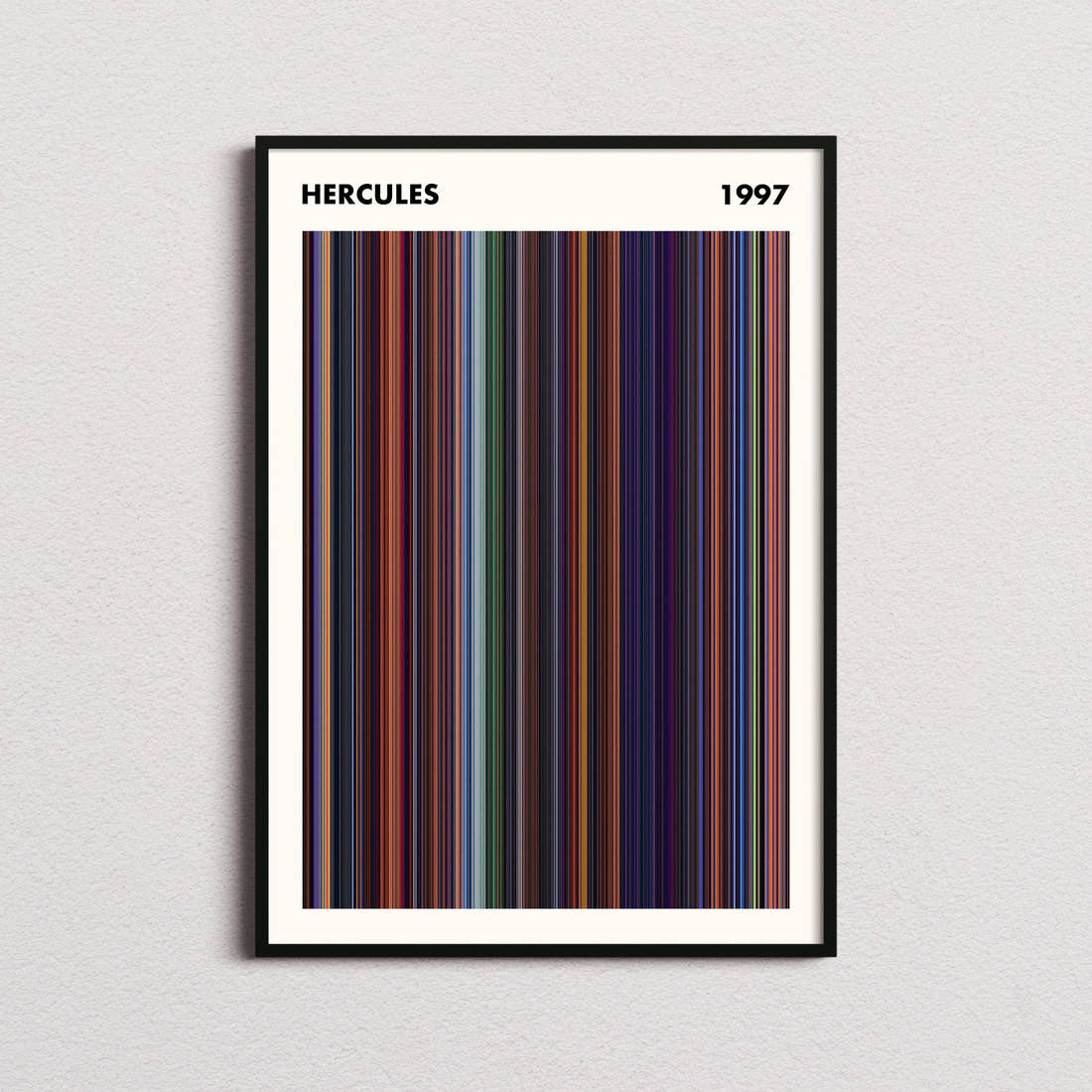 Hercules Movie Barcode Poster - Simplified
