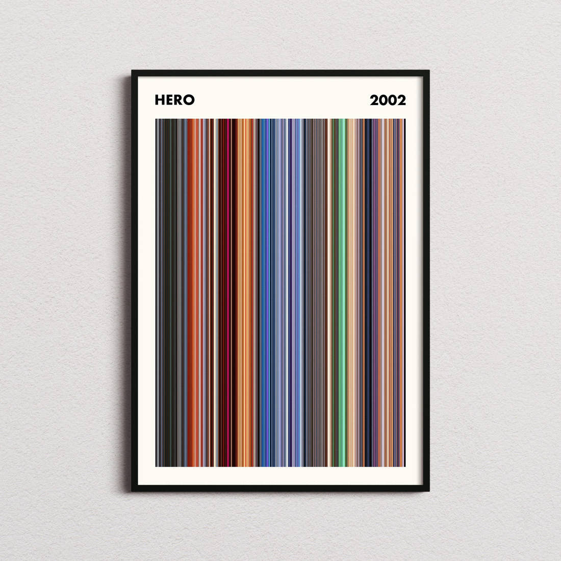 Hero Movie Barcode Poster - Simplified