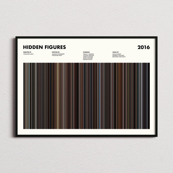 Hidden Figures Movie Barcode Poster