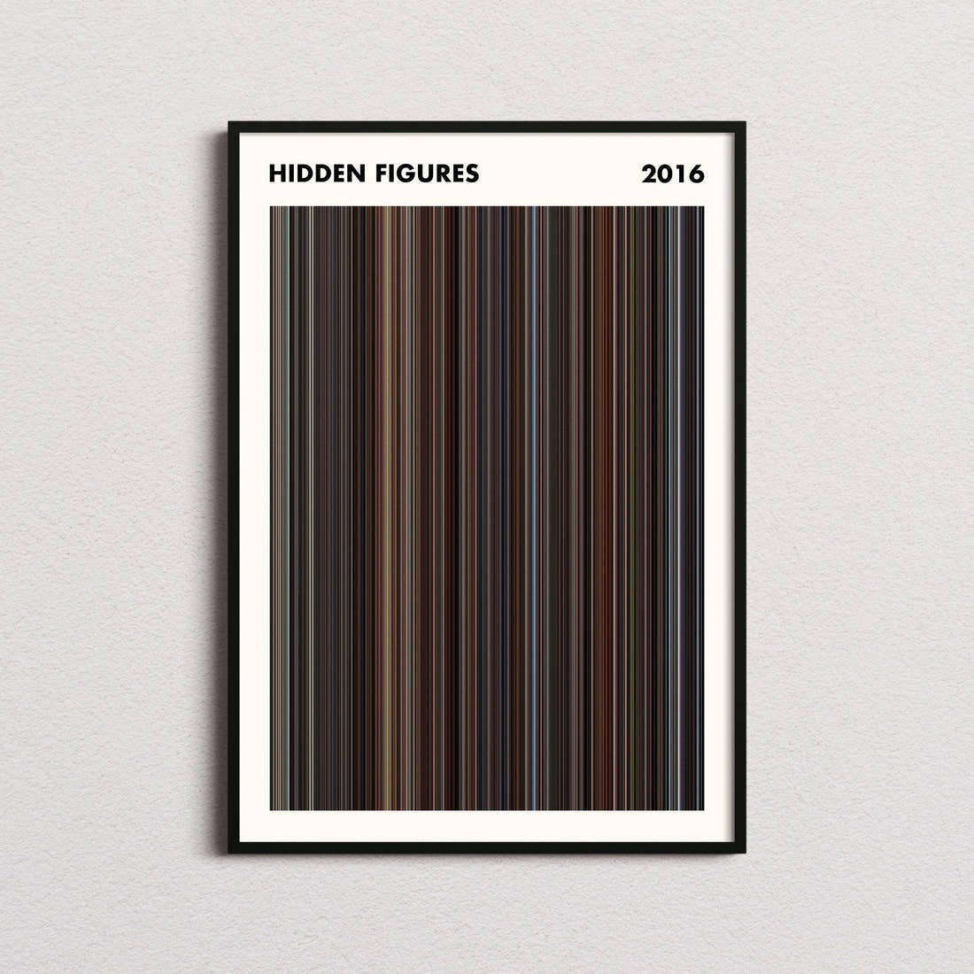 Hidden Figures Movie Barcode Poster - Simplified