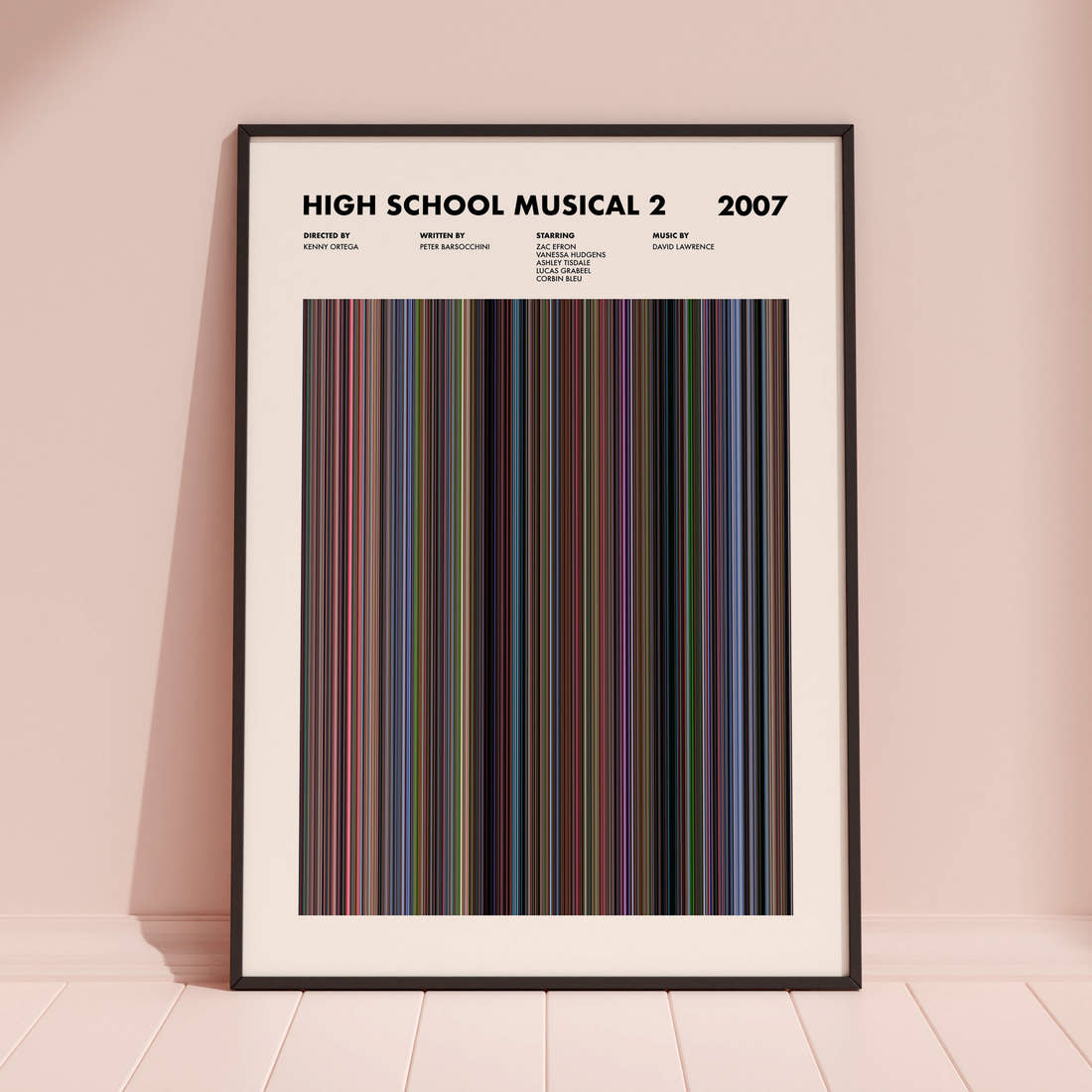 High School Musical 2 Movie Barcode Poster