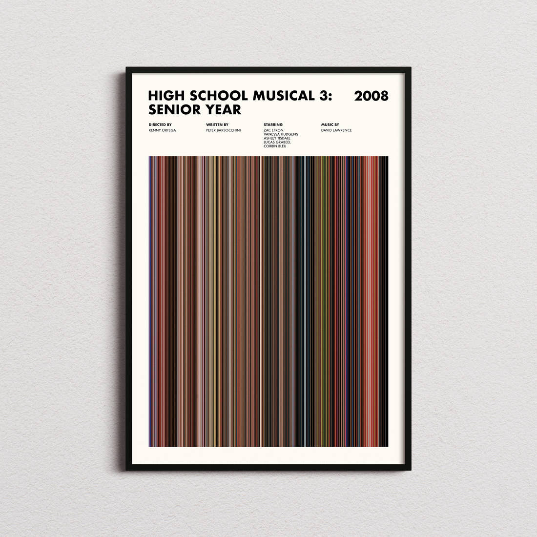 High School Musical 3: Senior Year Movie Barcode Poster