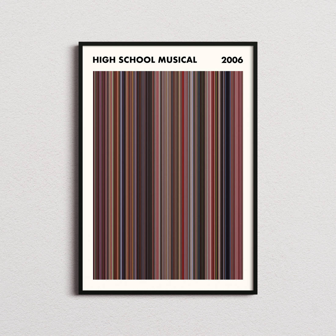 High School Musical Movie Barcode Poster - Simplified
