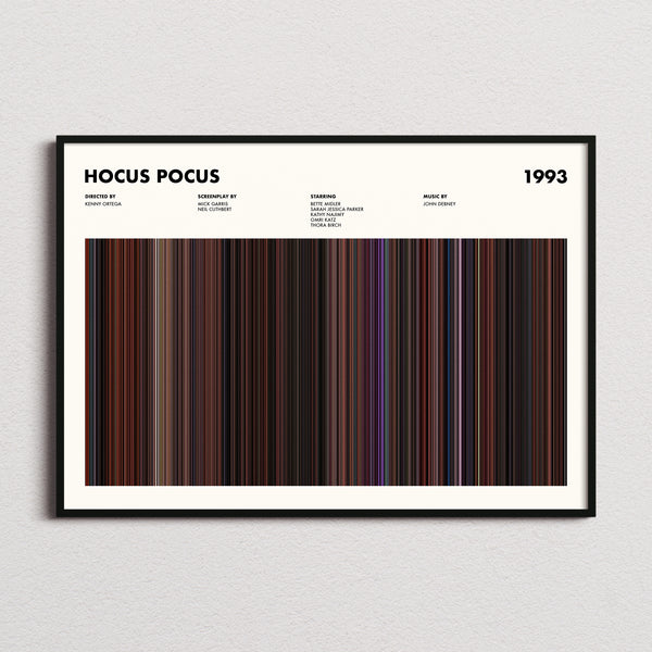 Hocus Pocus Movie Barcode Poster