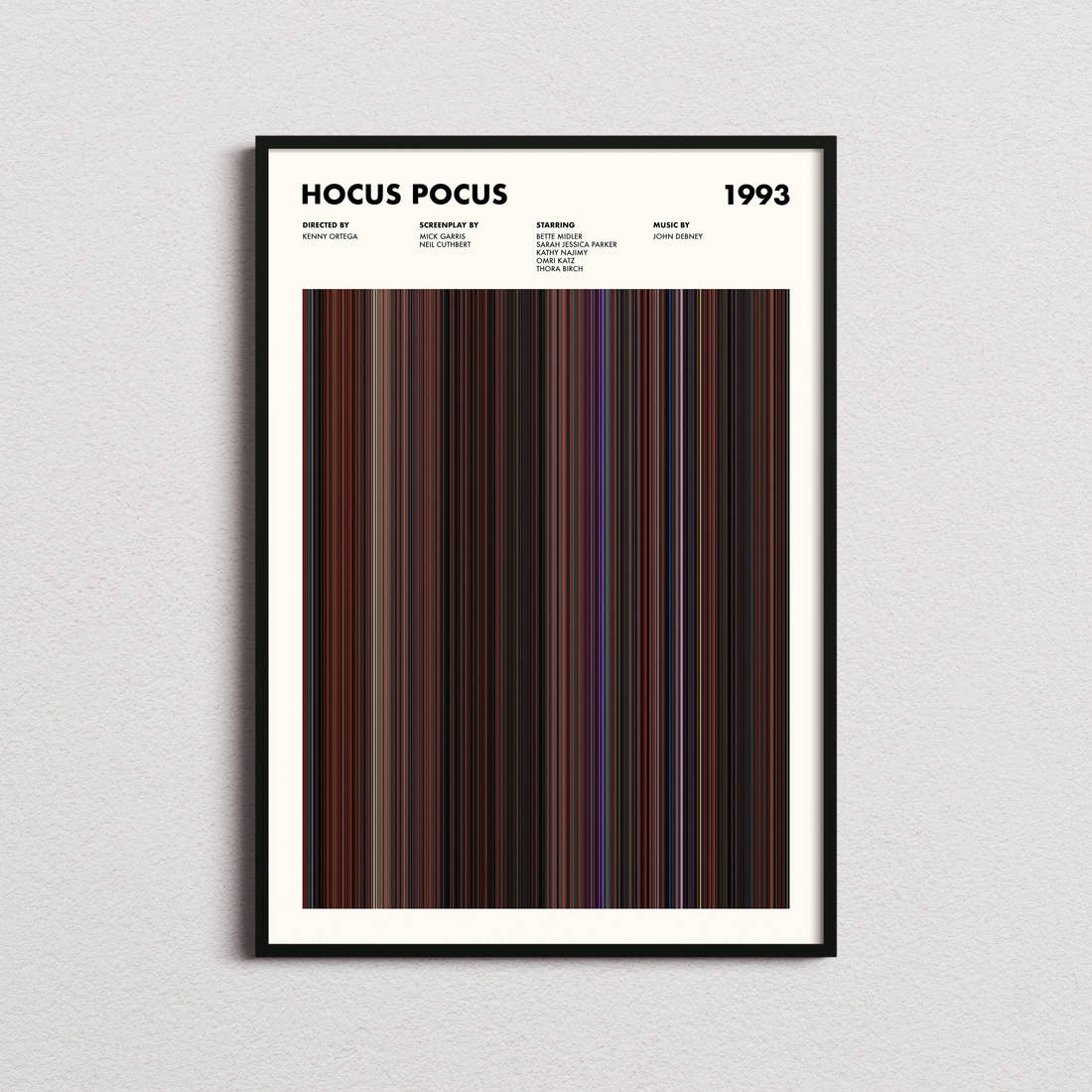Hocus Pocus Movie Barcode Poster