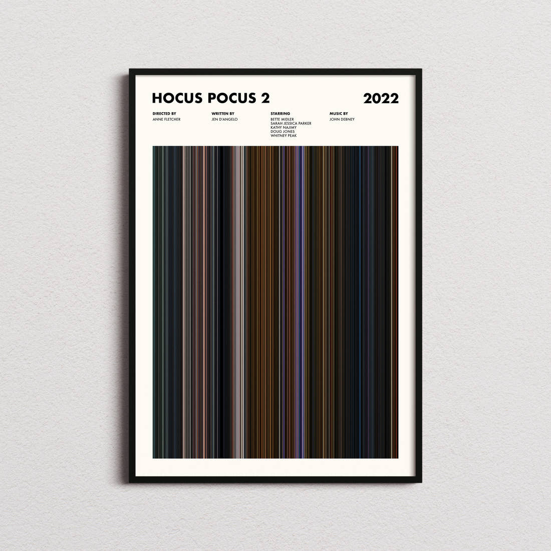 Hocus Pocus 2 Movie Barcode Poster
