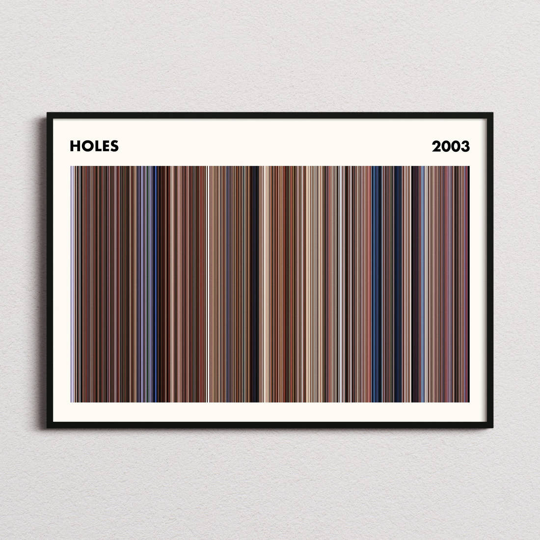 Holes Movie Barcode Poster - Simplified
