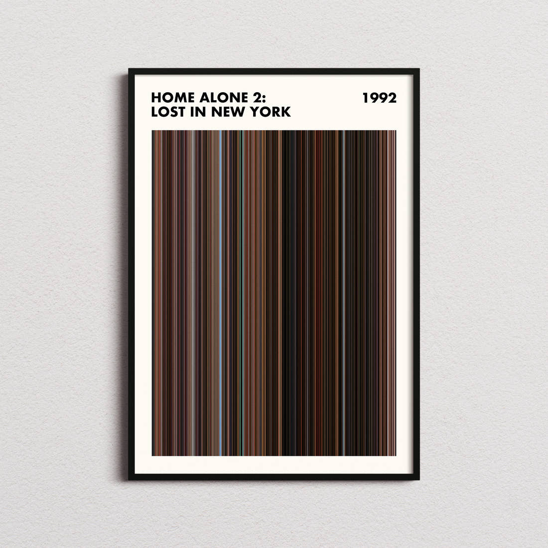 Home Alone 2: Lost in New York Movie Barcode Poster - Simplified
