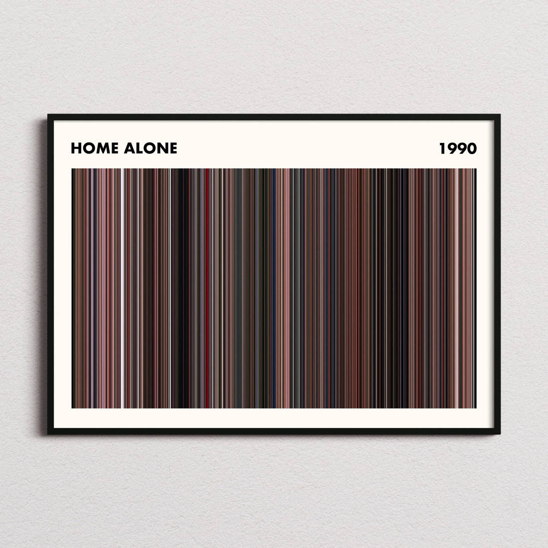 Home Alone Movie Barcode Poster - Simplified