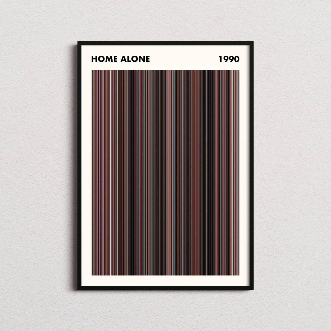 Home Alone Movie Barcode Poster - Simplified