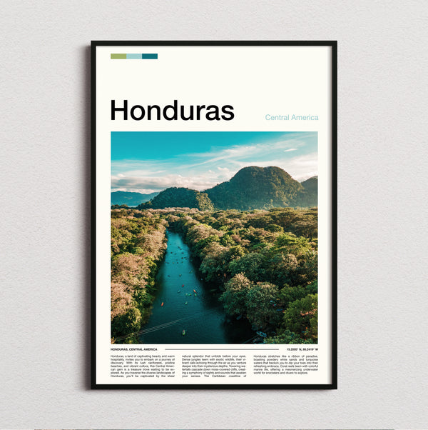 Honduras - River Through Jungle - Travel Print
