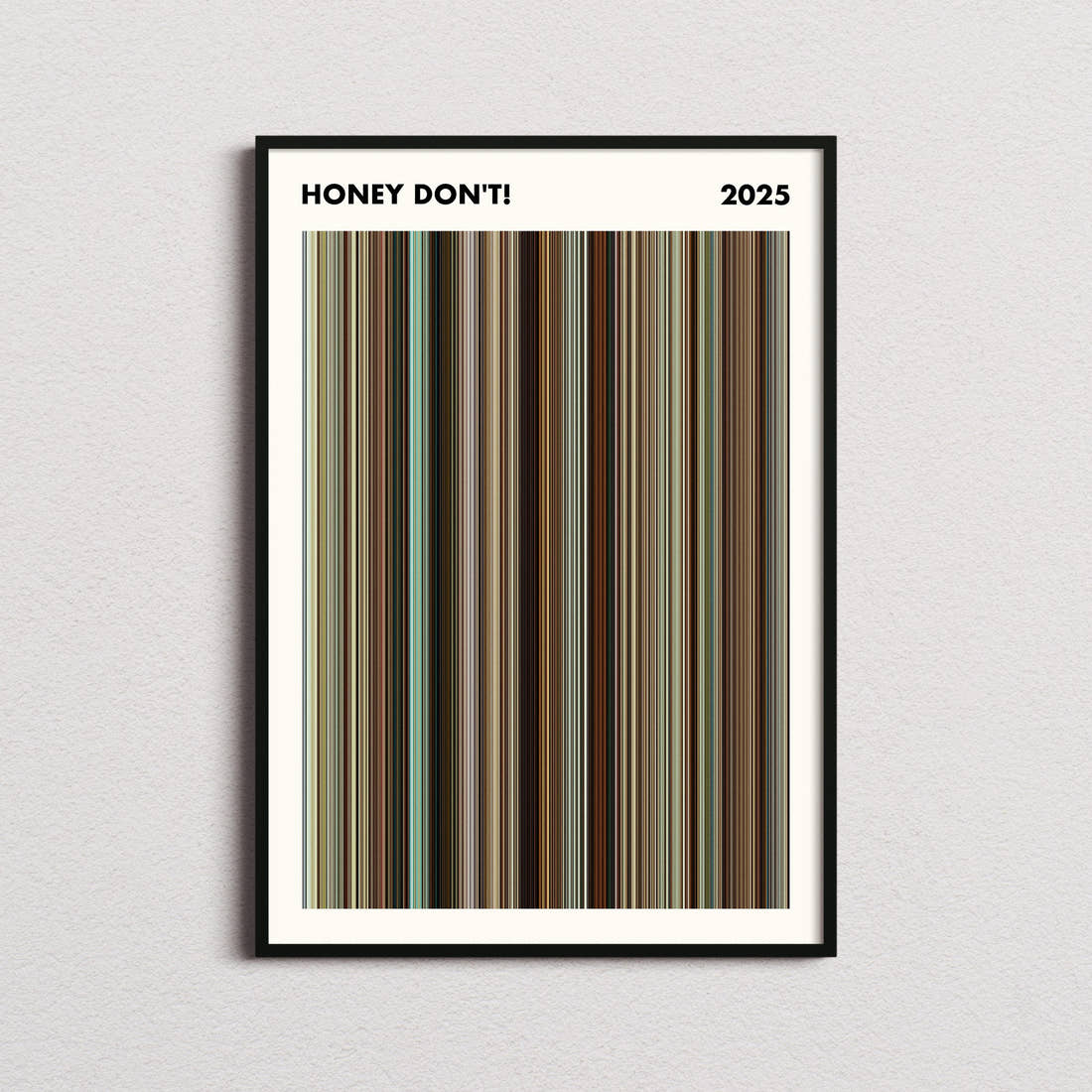 Honey Don't! Movie Barcode Poster - Simplified