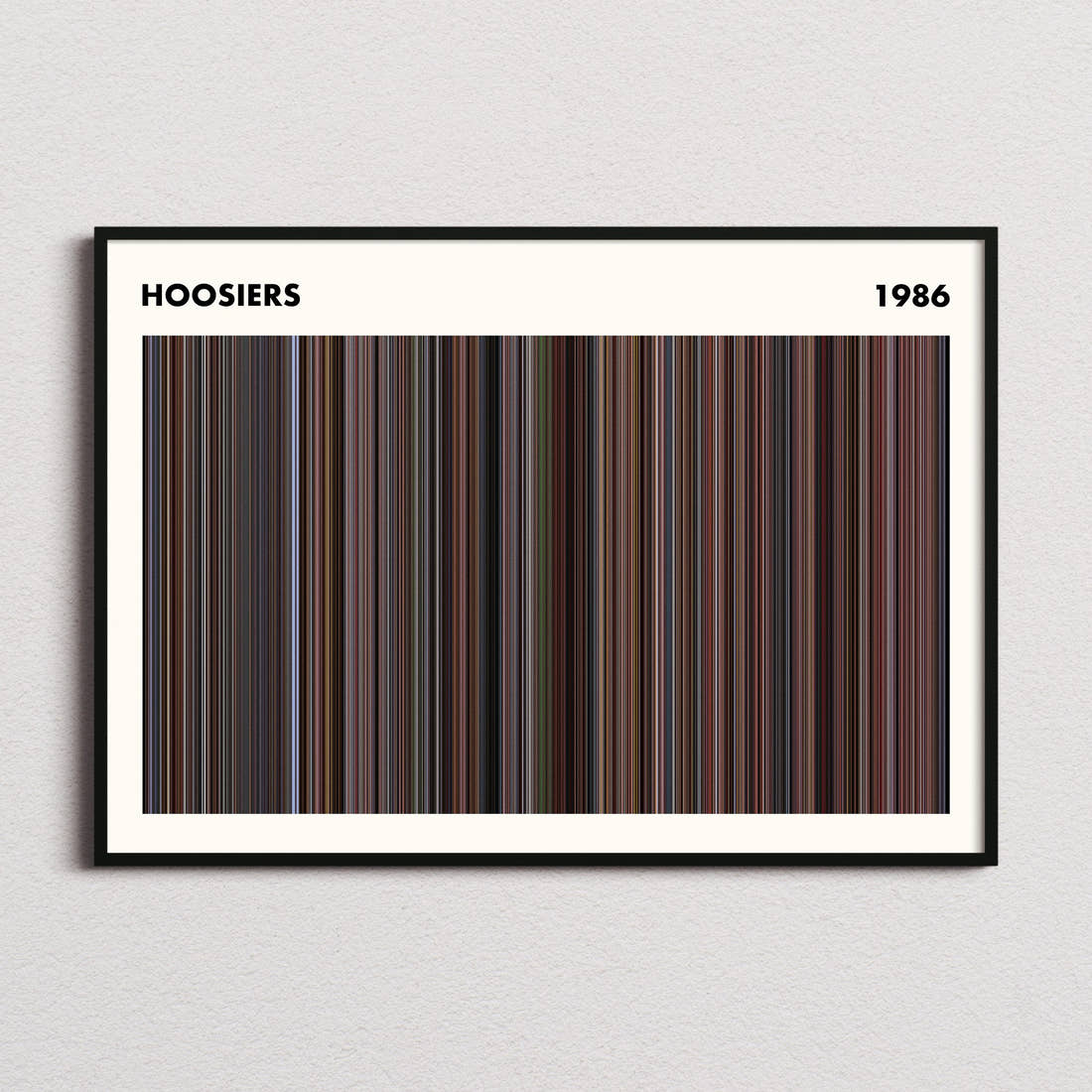 Hoosiers Movie Barcode Poster - Simplified