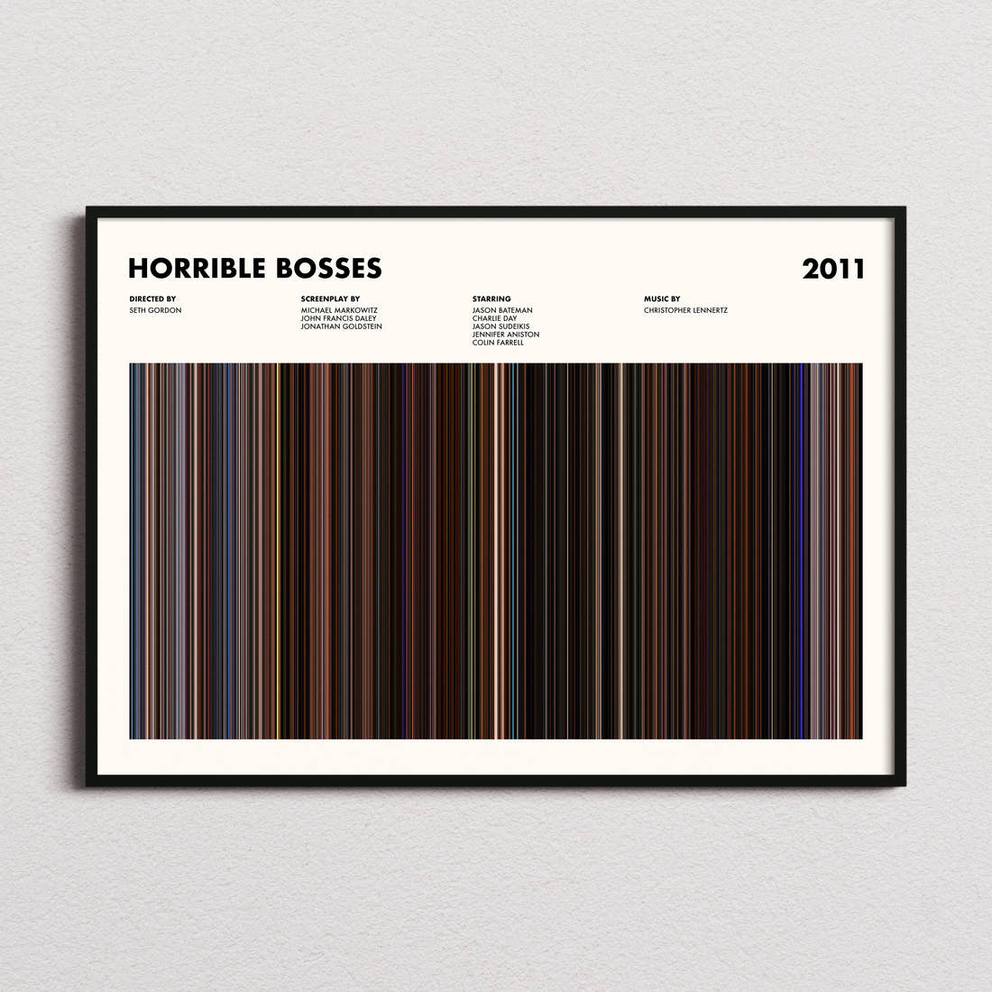 Horrible Bosses Movie Barcode Poster