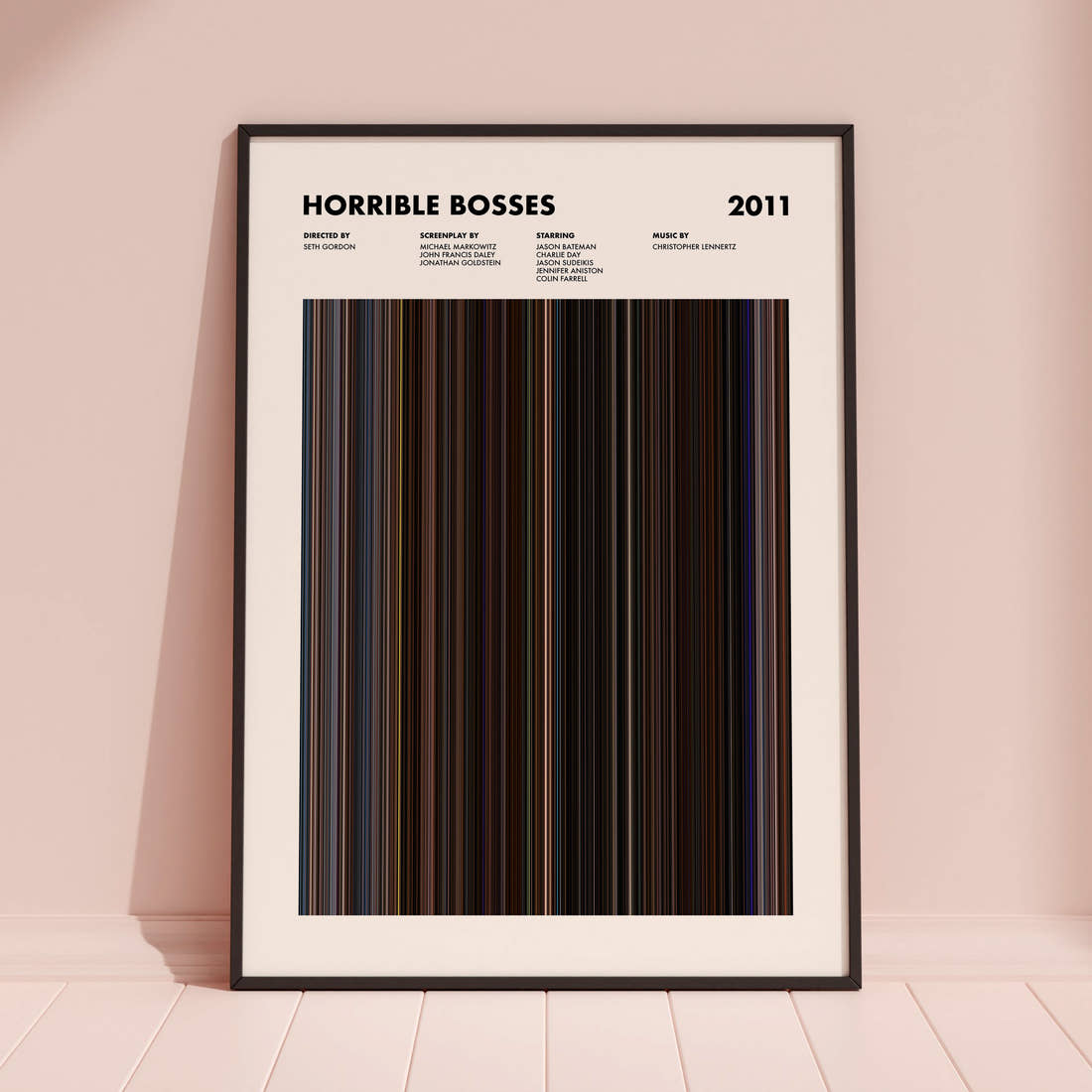 Horrible Bosses Movie Barcode Poster