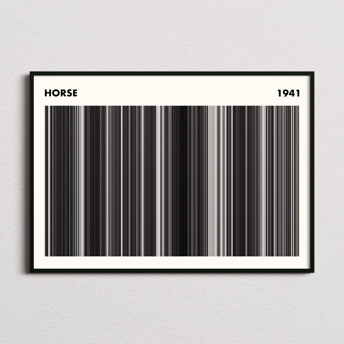 Horse Movie Barcode Poster - Simplified