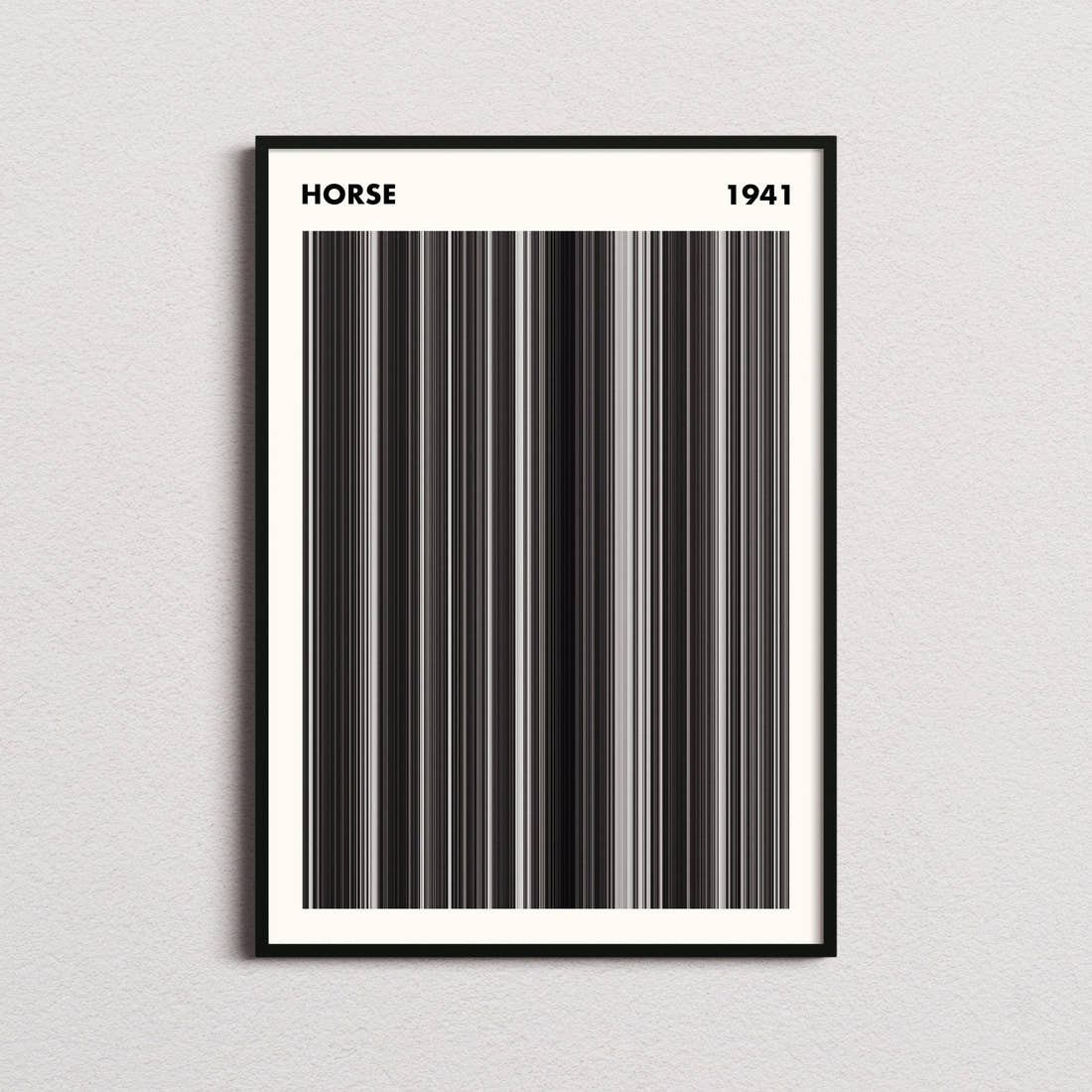 Horse Movie Barcode Poster - Simplified