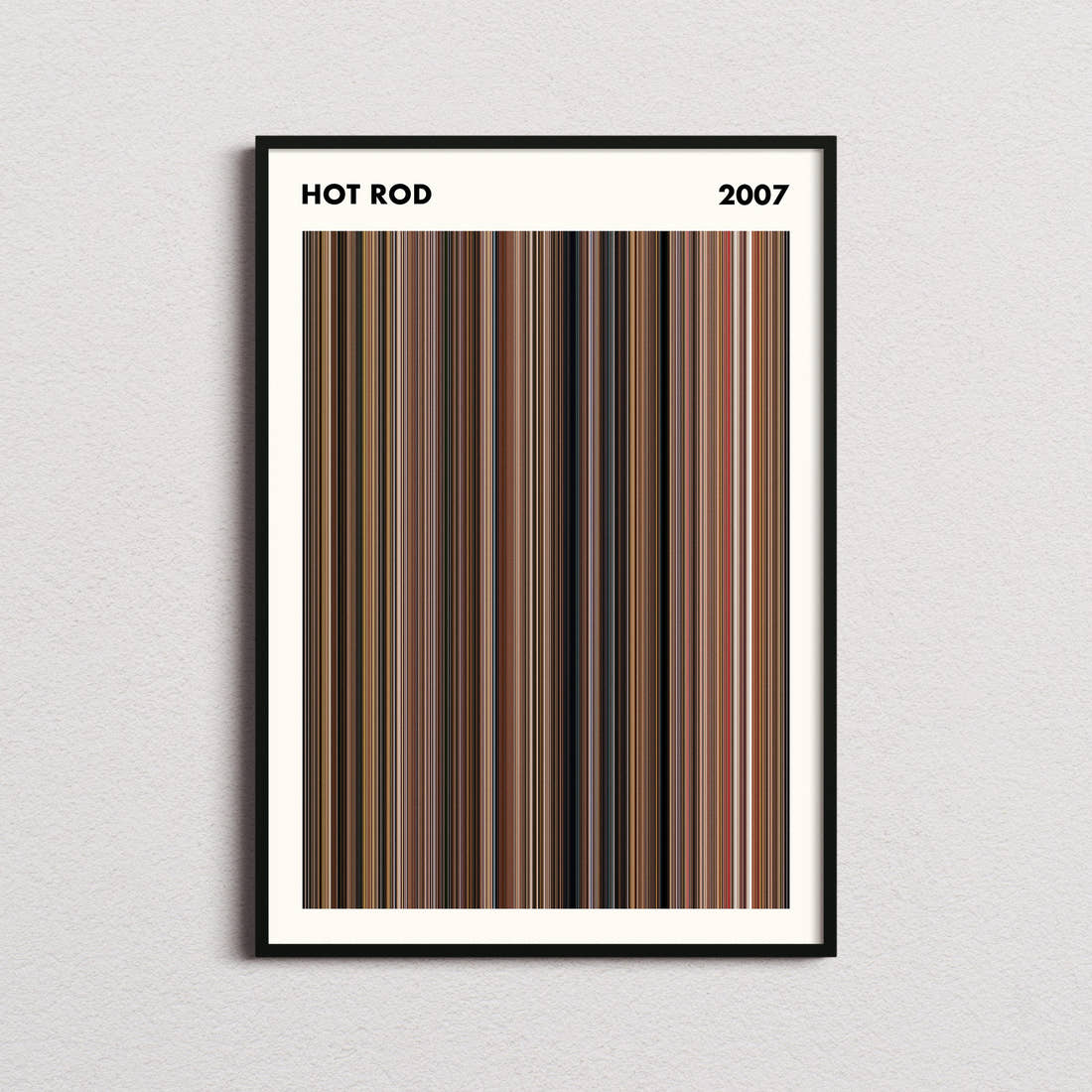 Hot Rod Movie Barcode Poster - Simplified