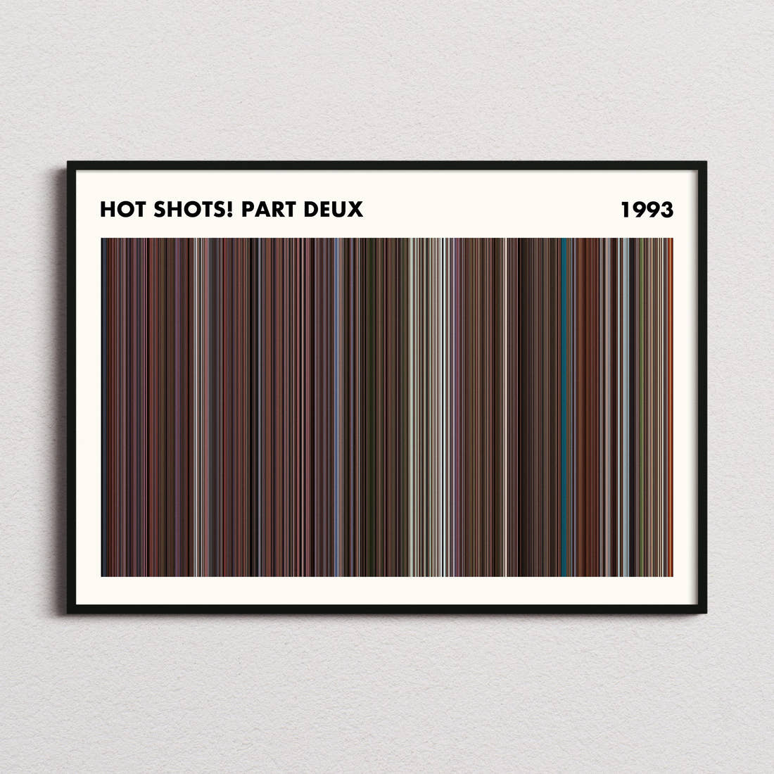 Hot Shots Part Deux Movie Barcode Poster - Simplified