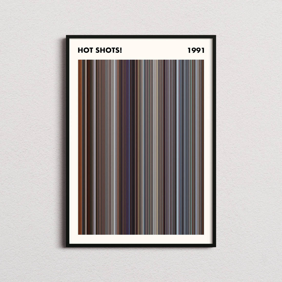 Hot Shots Movie Barcode Poster - Simplified
