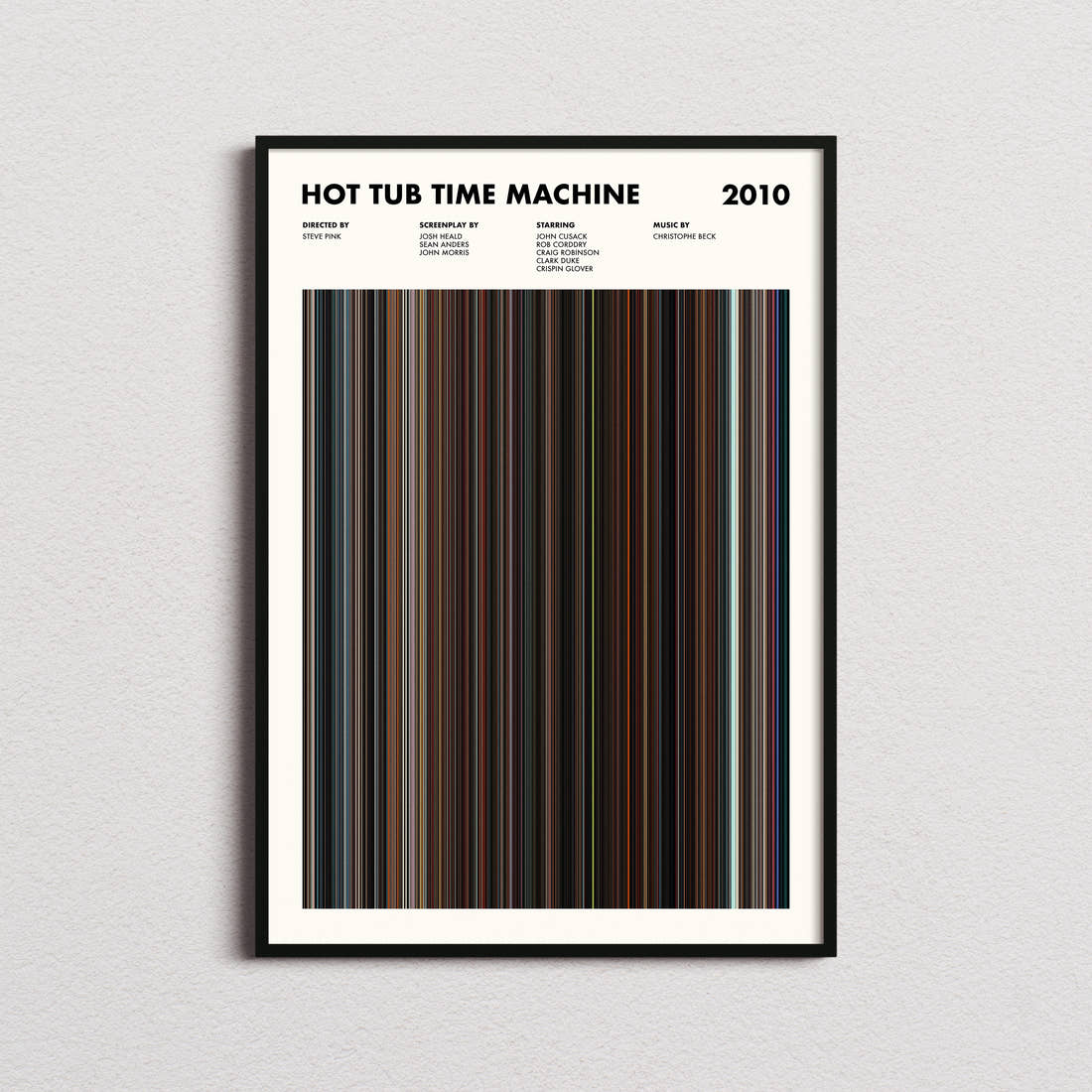Hot Tub Time Machine Movie Barcode Poster