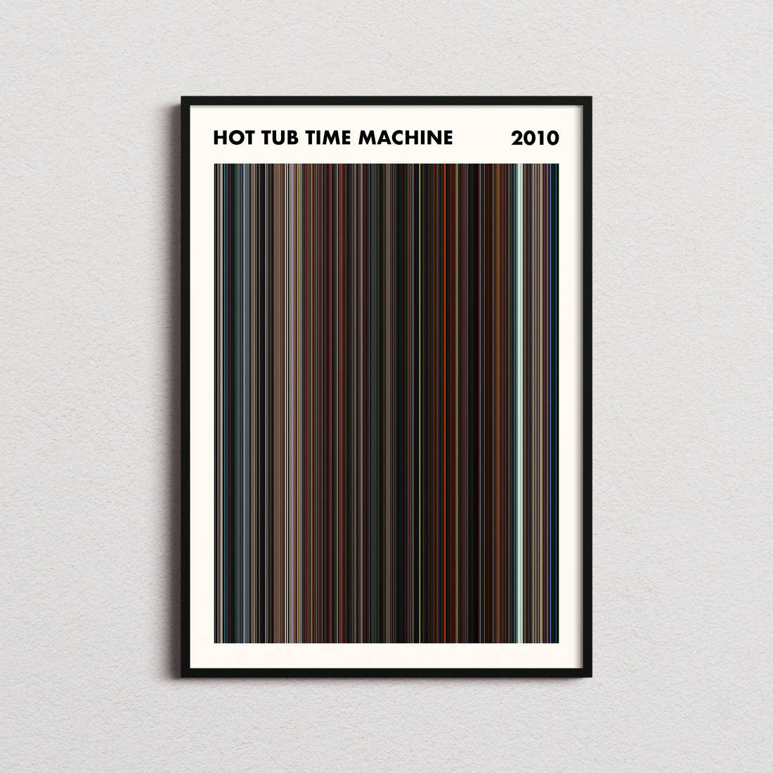 Hot Tub Time Machine Movie Barcode Poster - Simplified