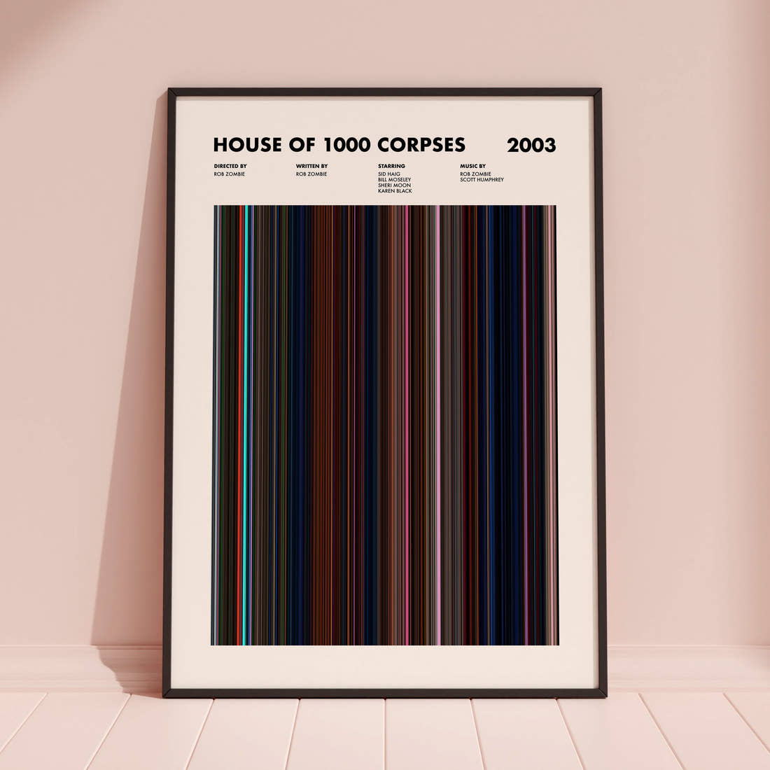 House of 1000 Corpses Movie Barcode Poster