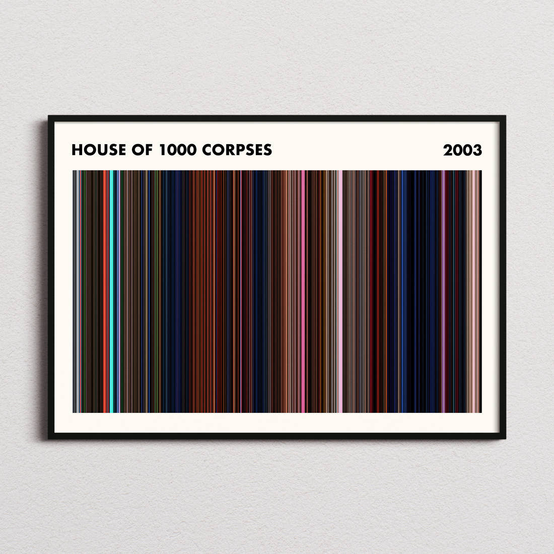 House of 1000 Corpses Movie Barcode Poster - Simplified