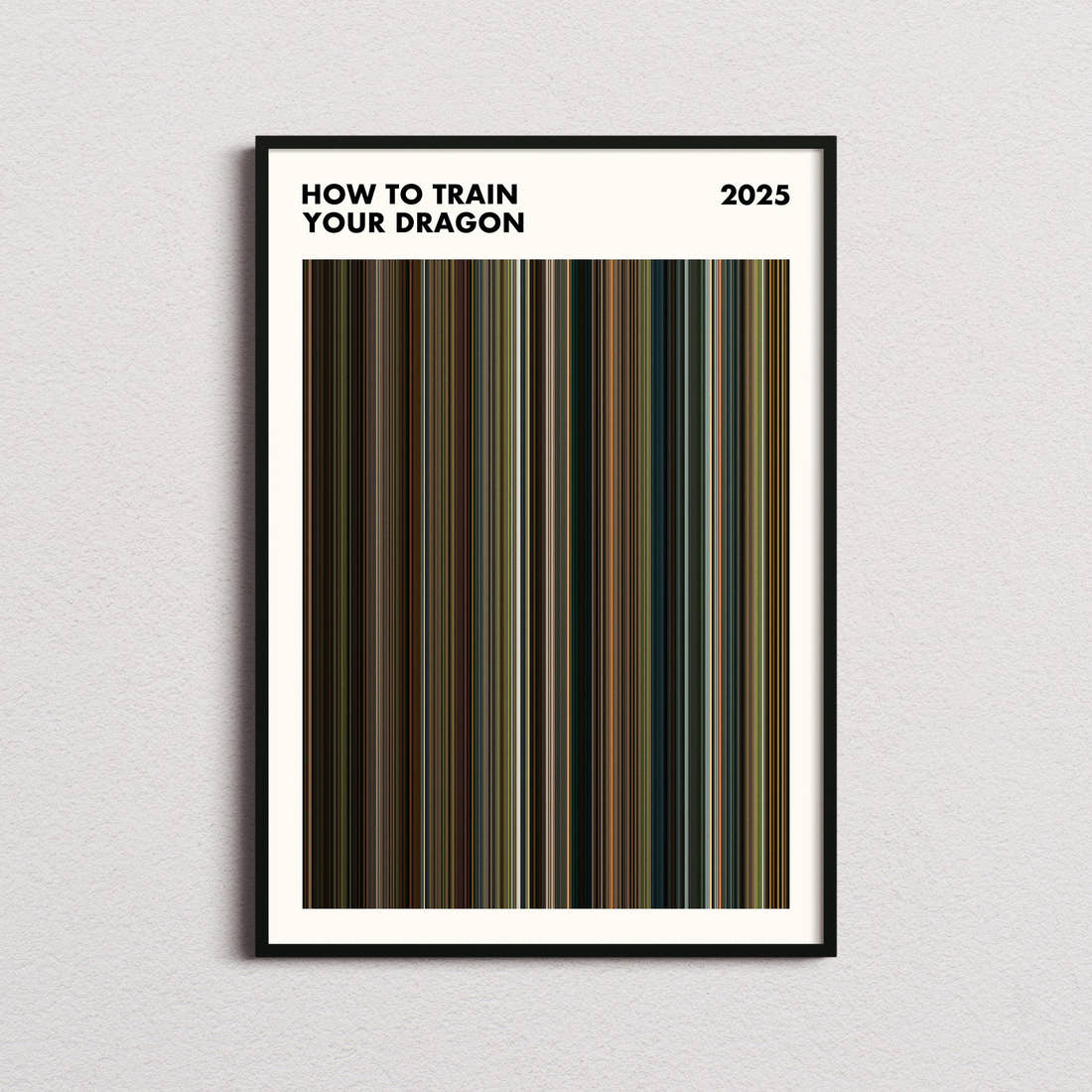 How to Train Your Dragon (2025) Movie Barcode Poster - Simplified