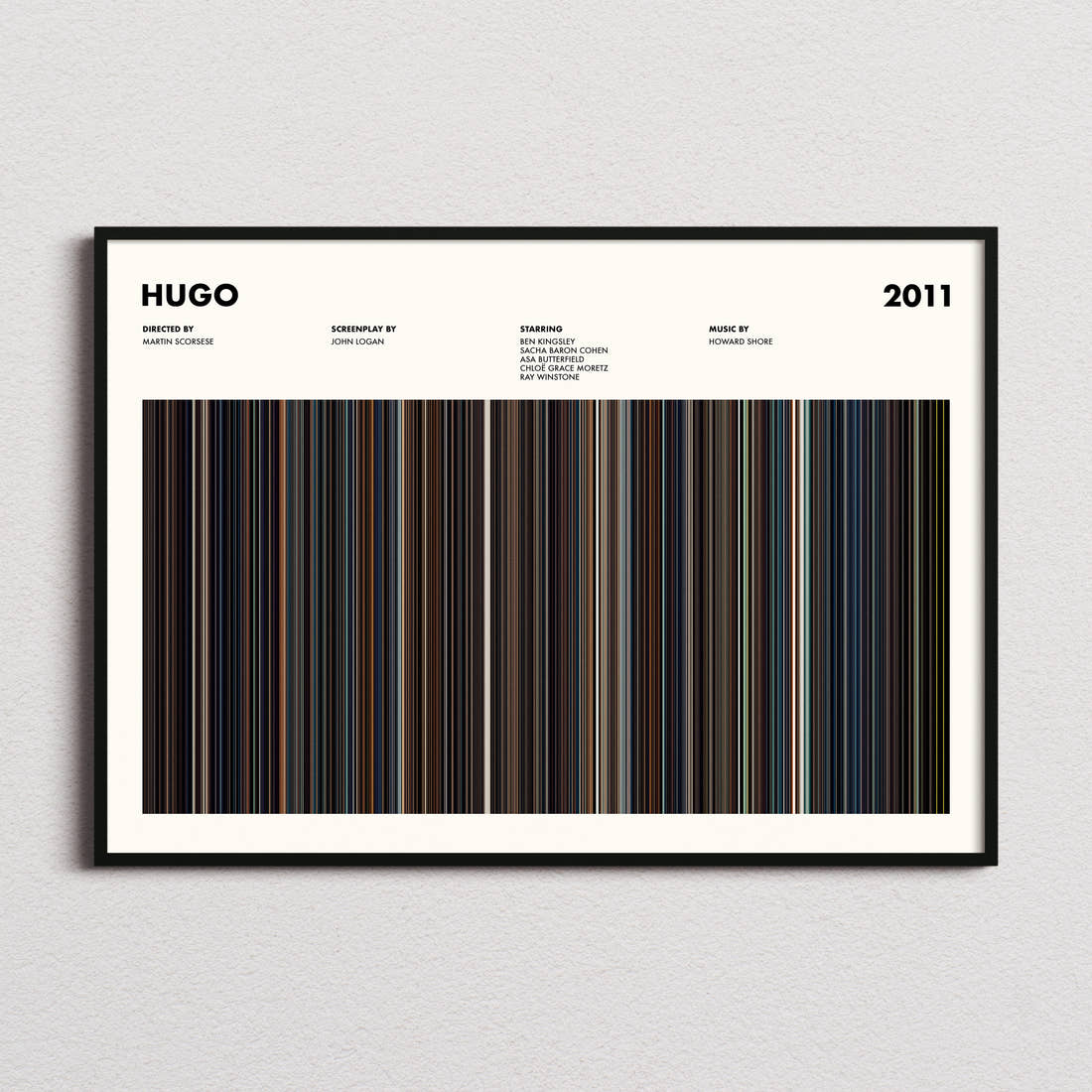 Hugo Movie Barcode Poster