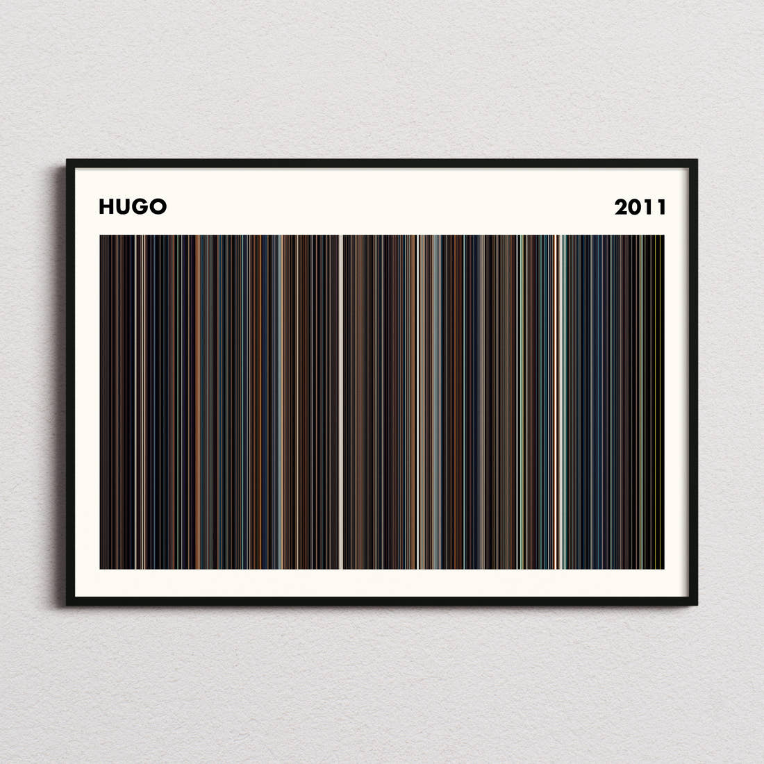 Hugo Movie Barcode Poster - Simplified