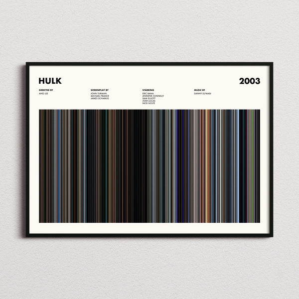 Hulk Movie Barcode Poster