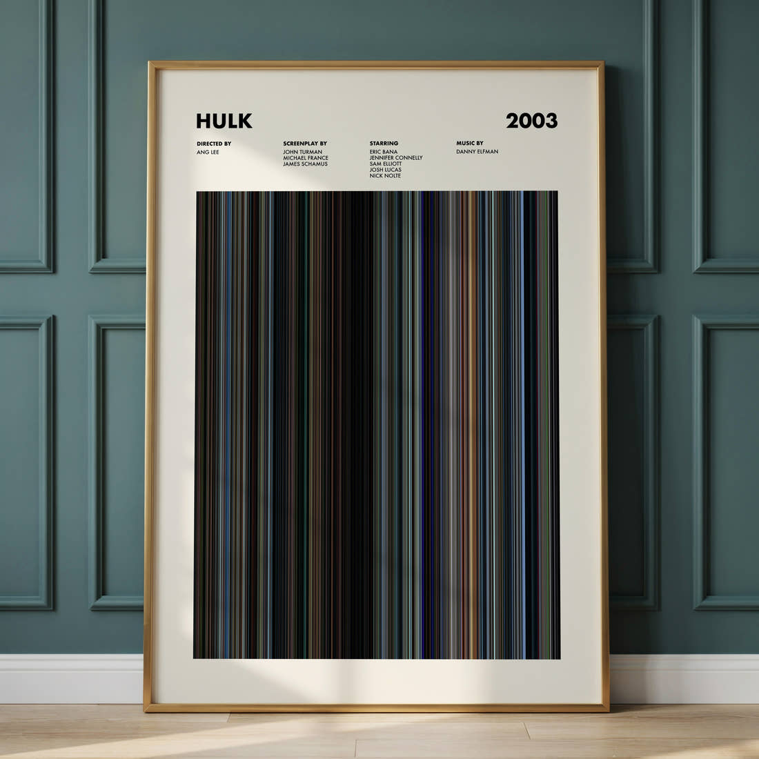 Hulk Movie Barcode Poster