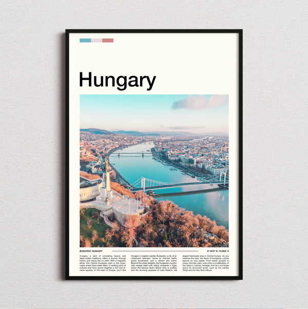 Hungary - Danube From Above - Travel Print
