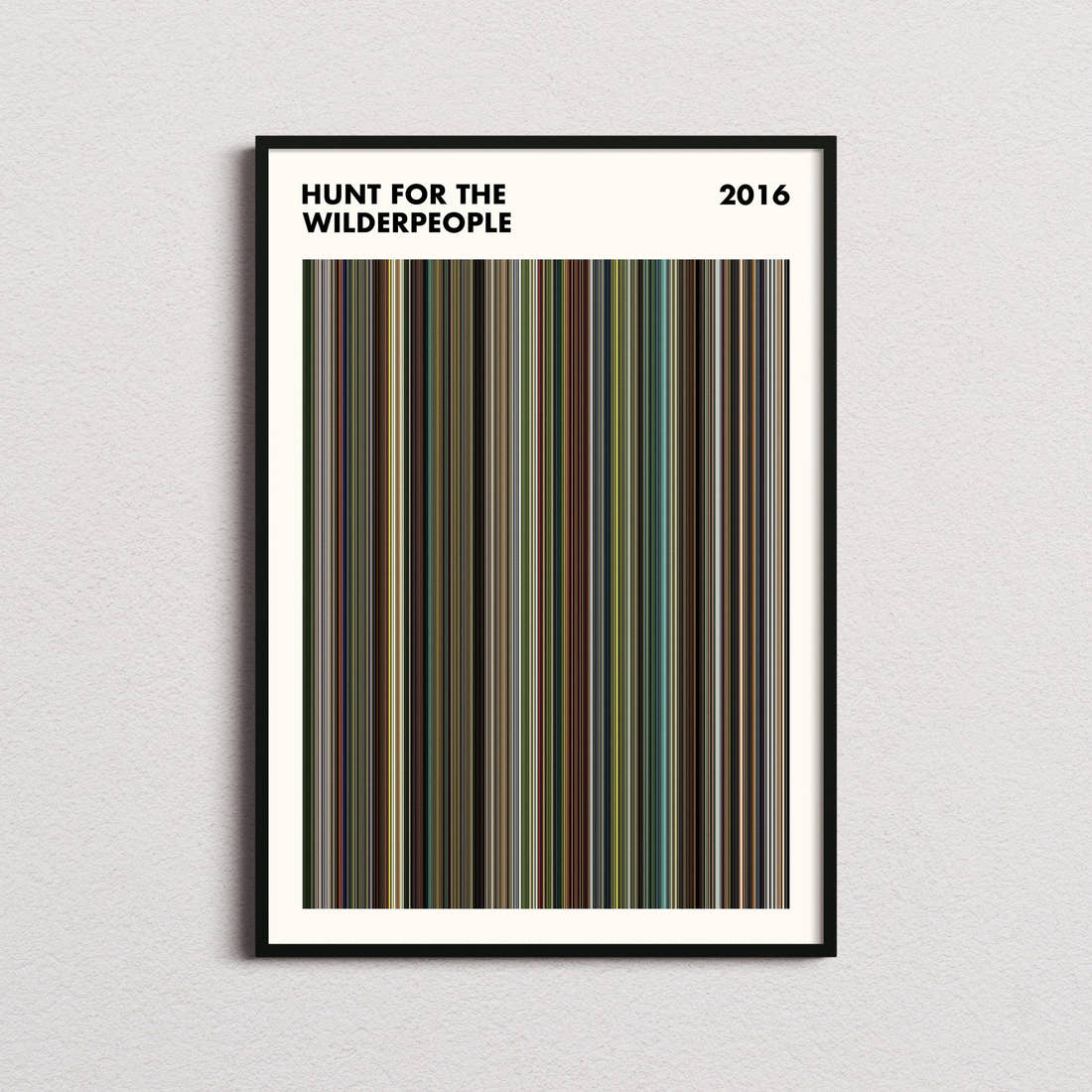 Hunt for the Wilderpeople Movie Barcode Poster - Simplified