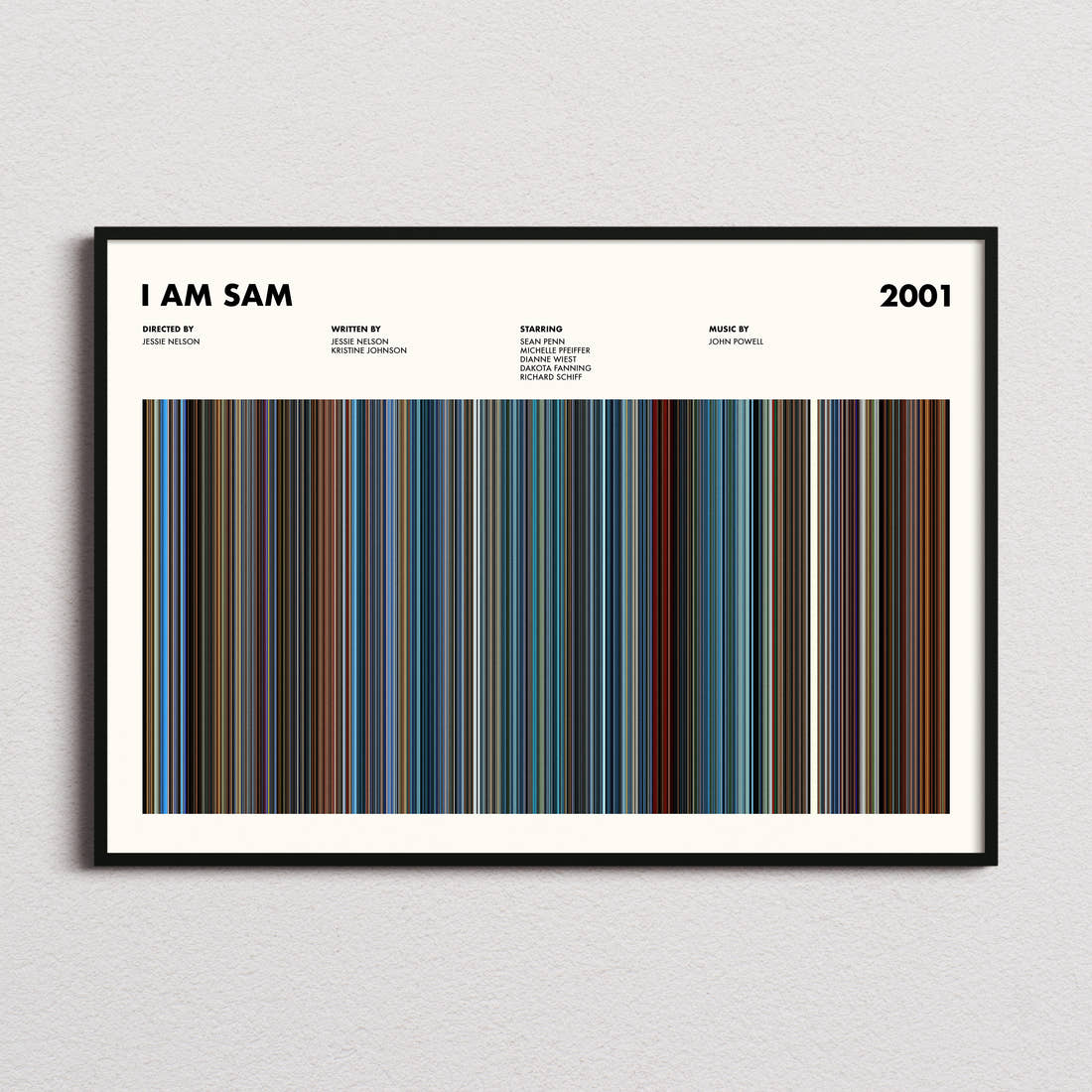 I Am Sam Movie Barcode Poster