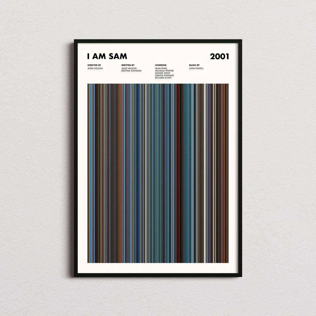 I Am Sam Movie Barcode Poster