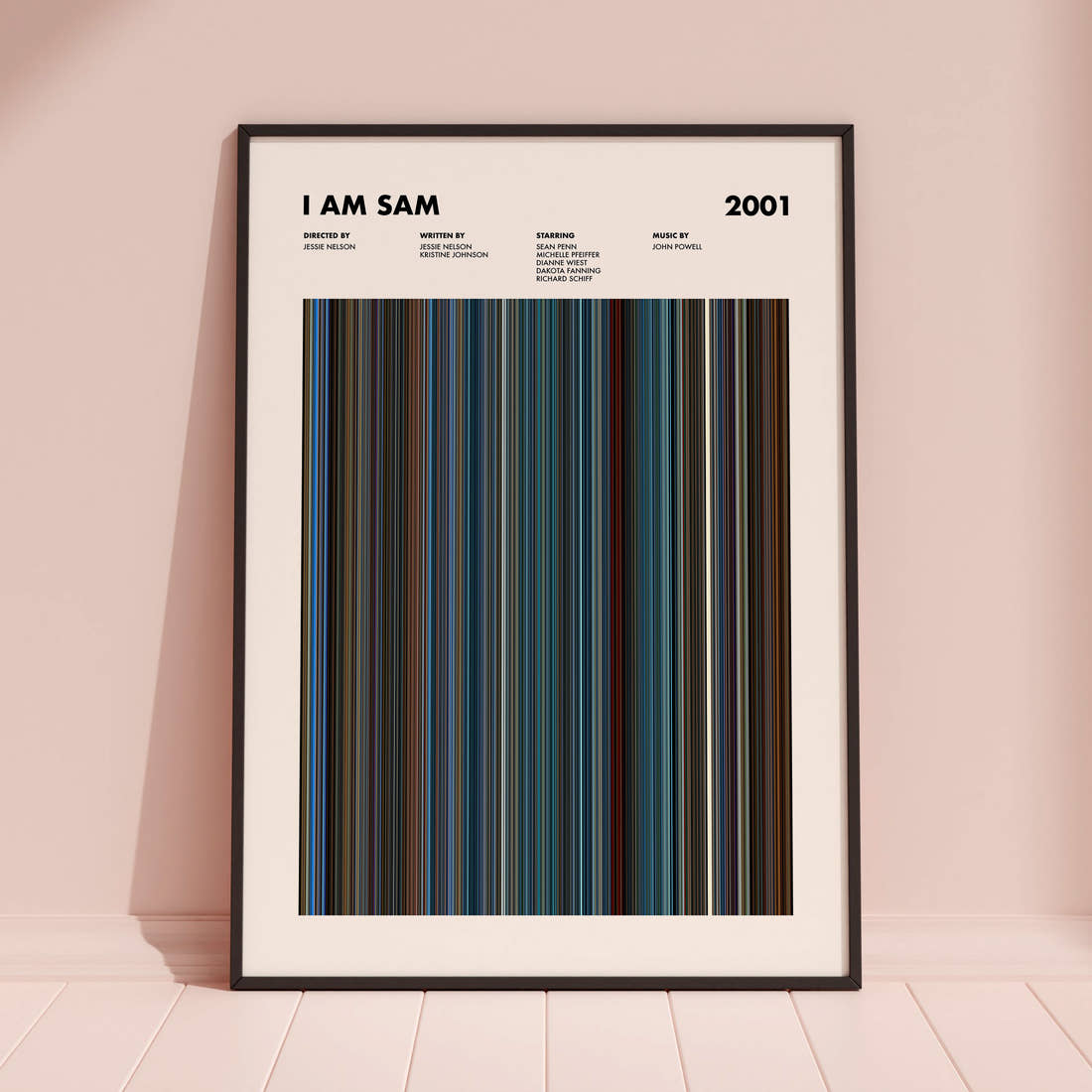 I Am Sam Movie Barcode Poster
