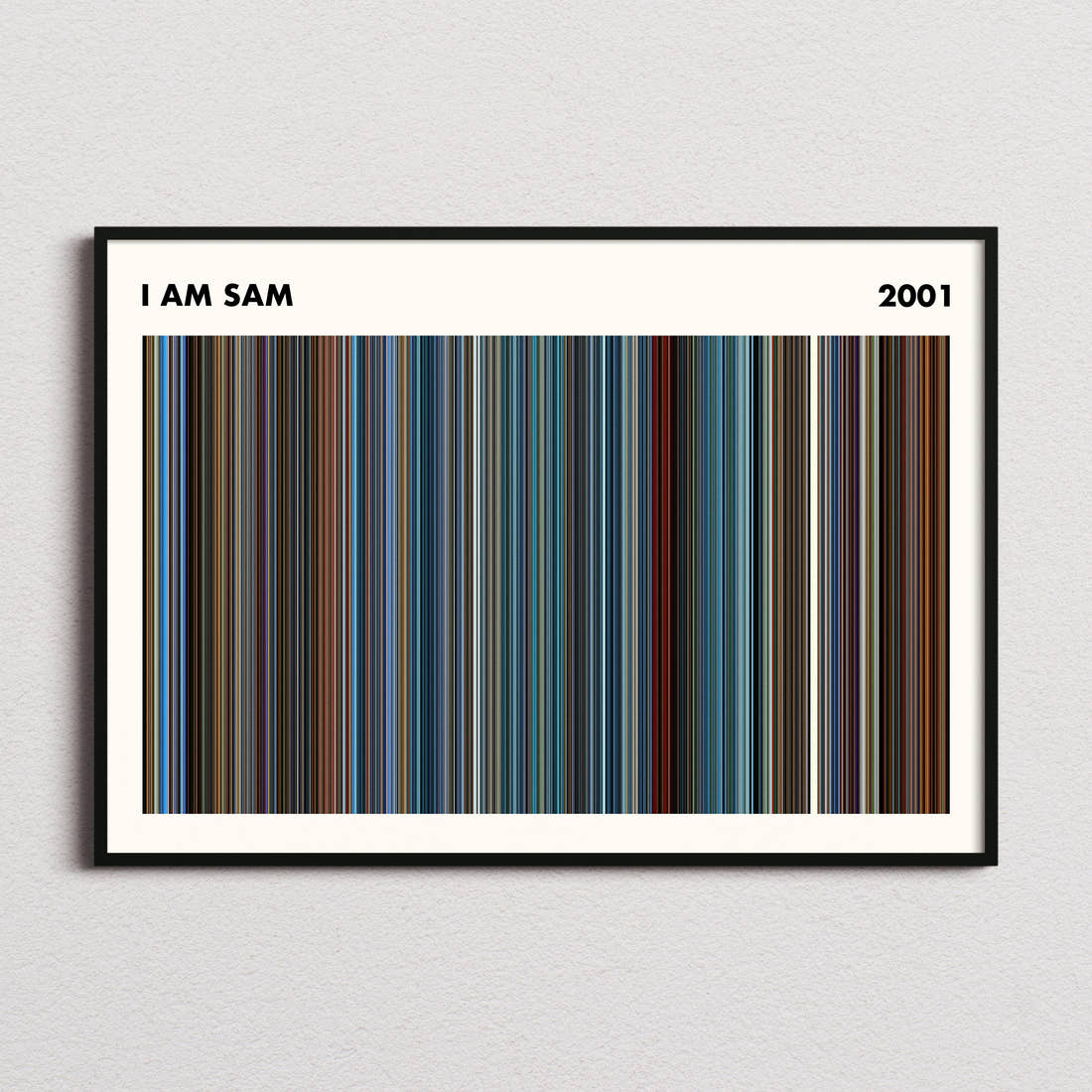 I Am Sam Movie Barcode Poster - Simplified