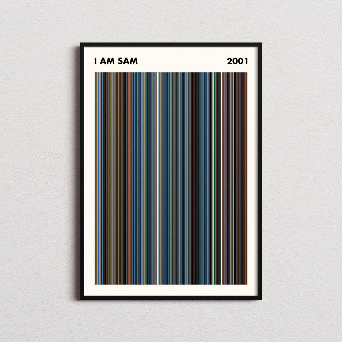 I Am Sam Movie Barcode Poster - Simplified