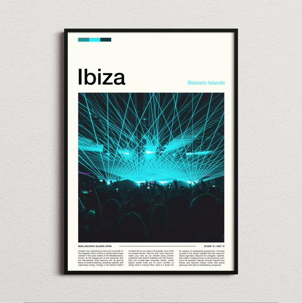 Ibiza - Nightclub Lasers - Travel Print