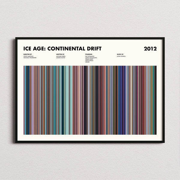 Ice Age Continental Drift Movie Barcode Poster