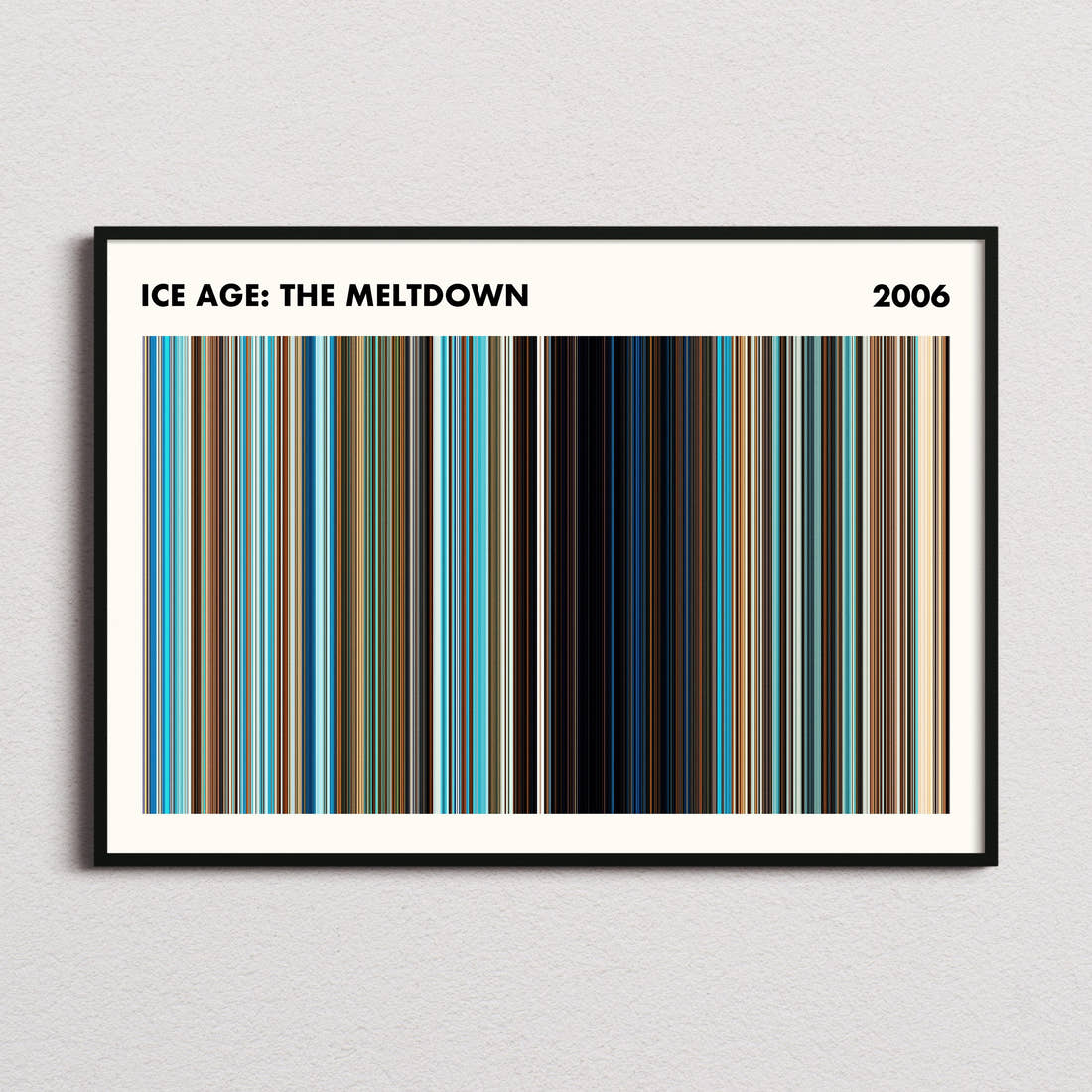 Ice Age: The Meltdown Movie Barcode Poster - Simplified