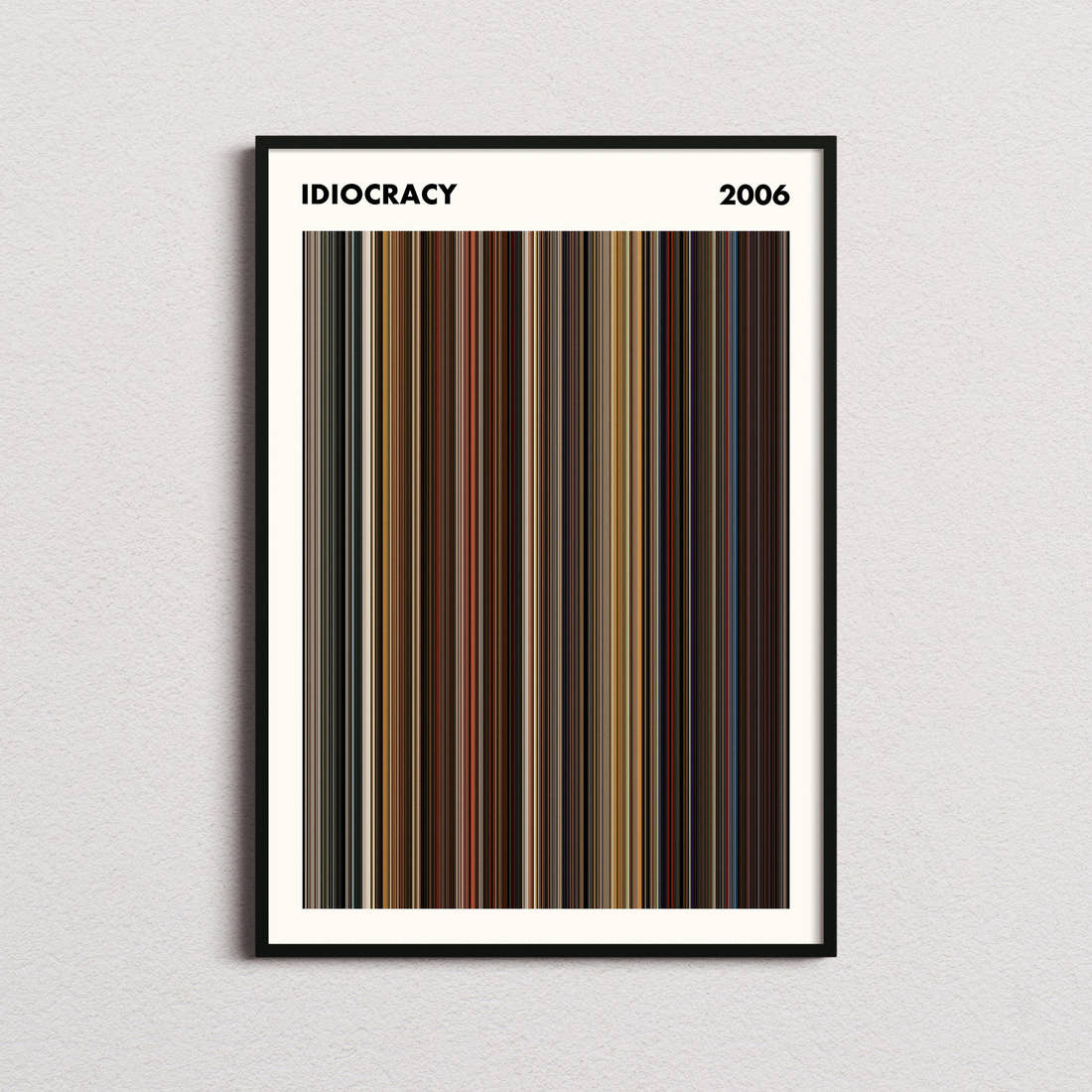 Idiocracy Movie Barcode Poster - Simplified